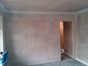 Dry wall plastered